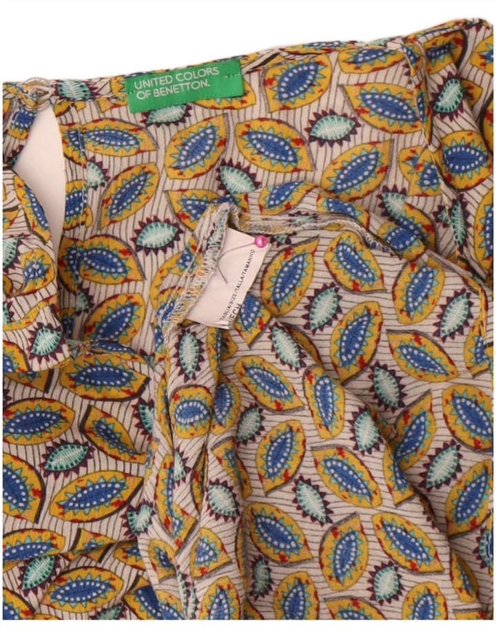 Damska bluzka o luźnym kroju Benetton z abstrakcyjnym wzorem, UK 6 XS, wielokolorowa
