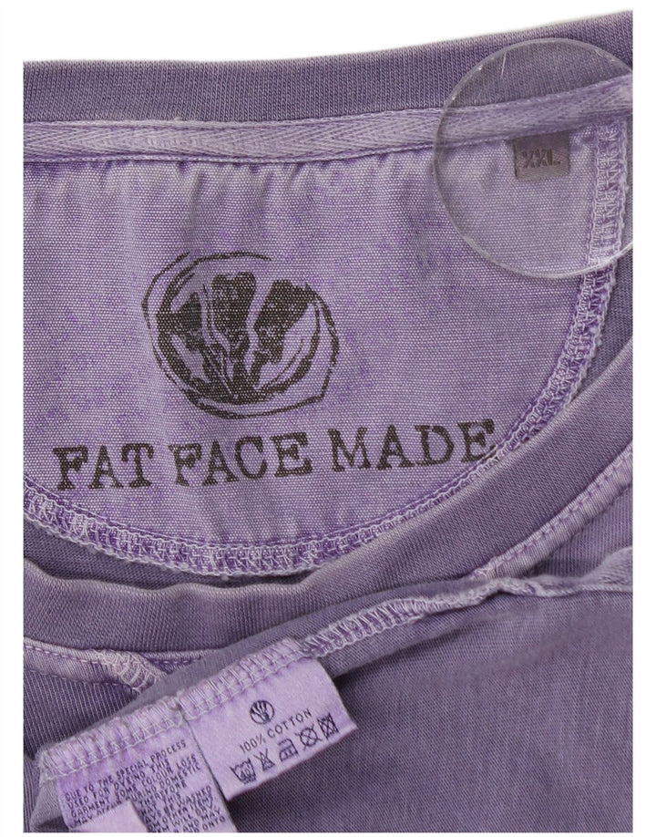 Męski top Fat Face z długim rękawem 2XL, fioletowa bawełna