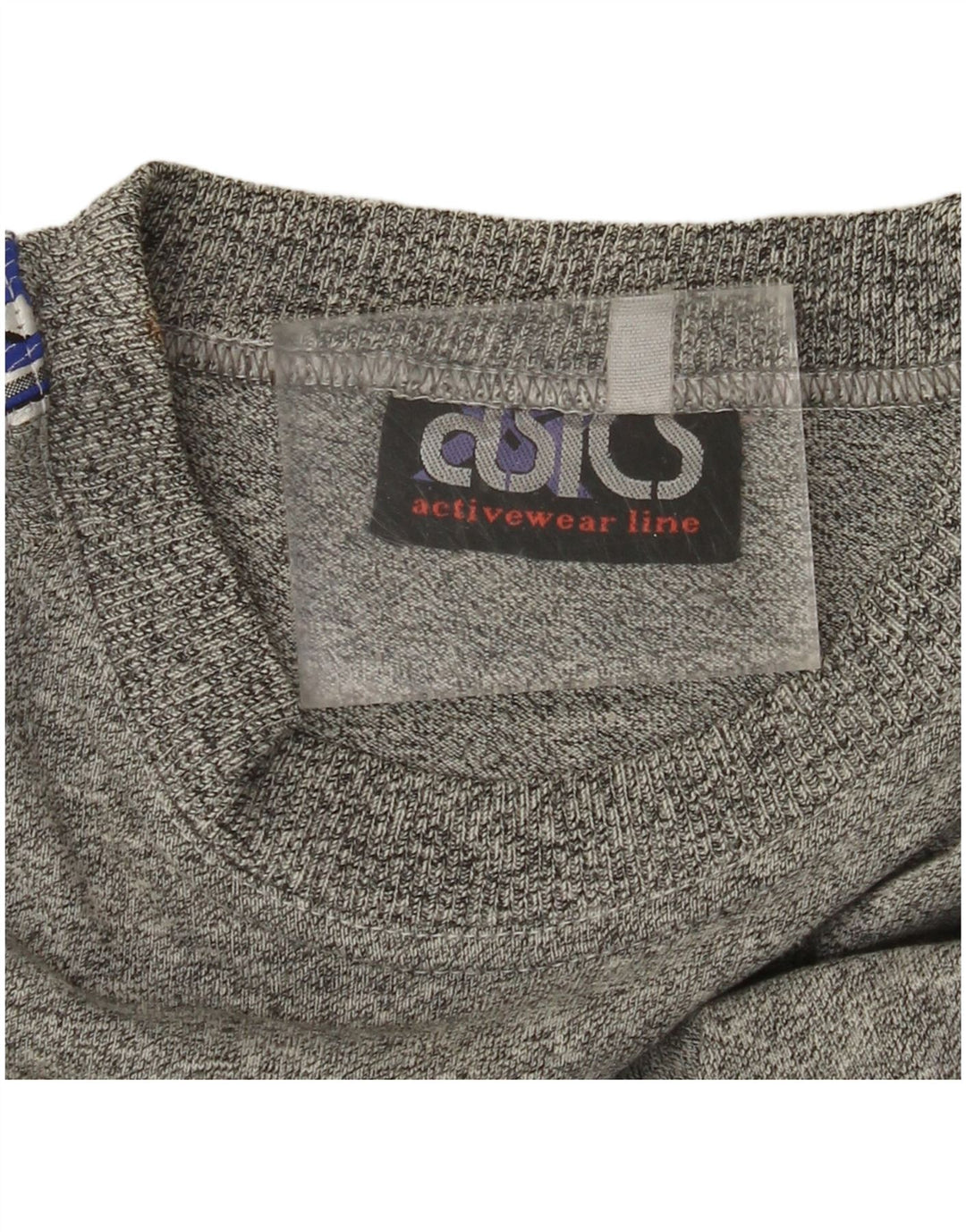 Męski T-shirt z grafiką ASICS, mały, szary, nakrapiany