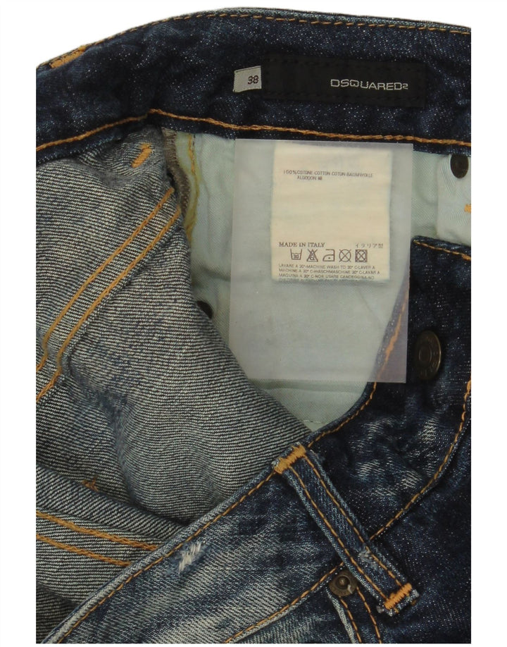 Dsquared2 Damskie dżinsy w trudnej sytuacji IT 38 XS W28 L29 Niebieskie bawełniane