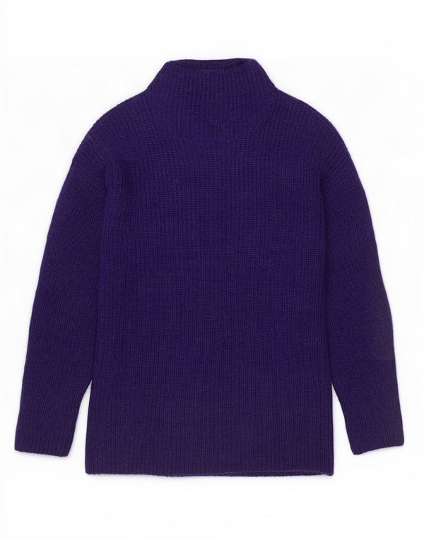 Karen Millen Womens Turtle Neck Jumper Sweater UK 14 Medium Purple