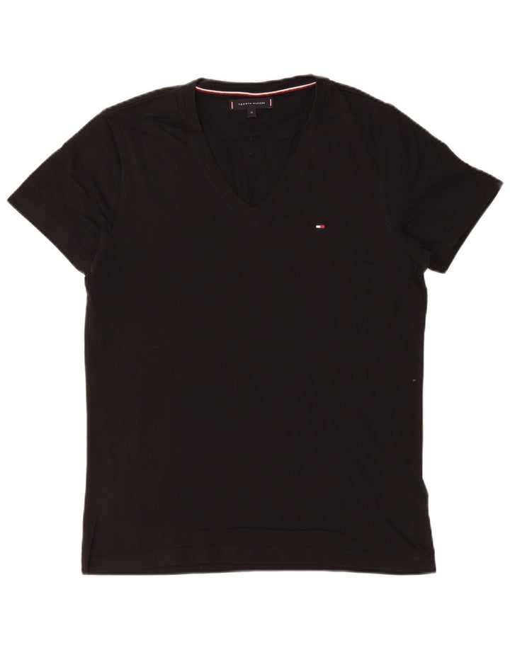 T-shirt męski Tommy Hilfiger Top, średni czarny, bawełniany