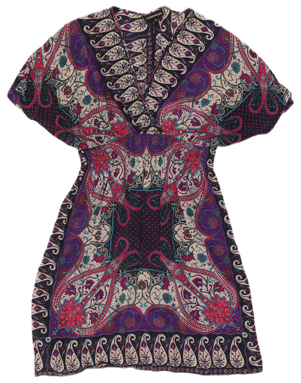 Damska sukienka kaftan Warehouse UK 12 Średni wielokolorowy jedwab Paisley