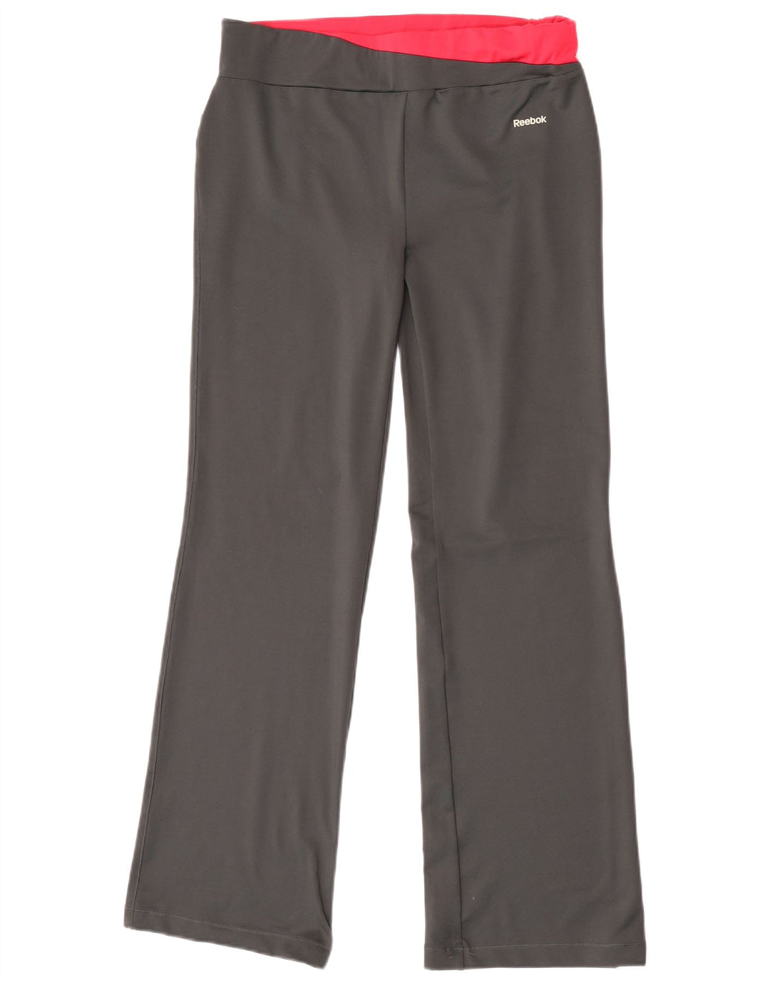 Damskie spodnie dresowe Reebok UK 14, duże, szare, poliestrowe
