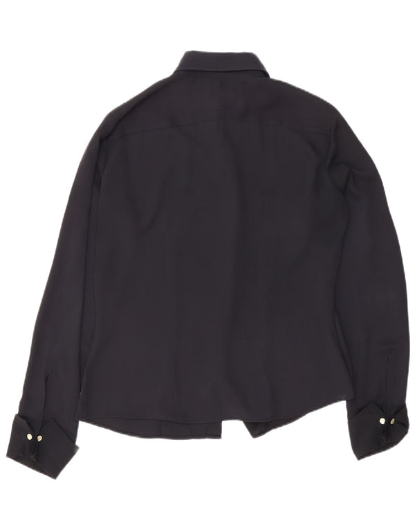 Damska bluzka koszulowa Sisley UK 14, duża czarna