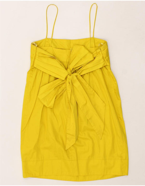 FRENCH CONNECTION Womens Slip Dress UK 12 Medium Yellow