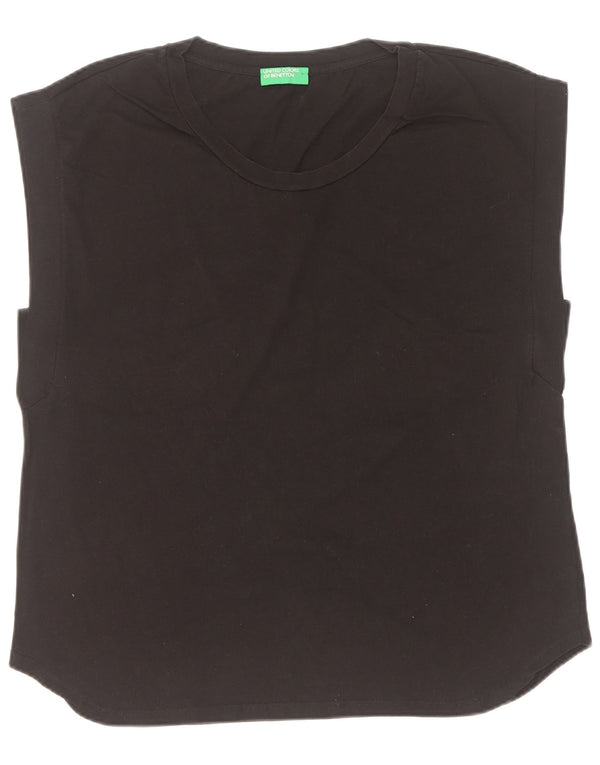 Damska kamizelka Benetton UK 18 XL, czarna bawełna