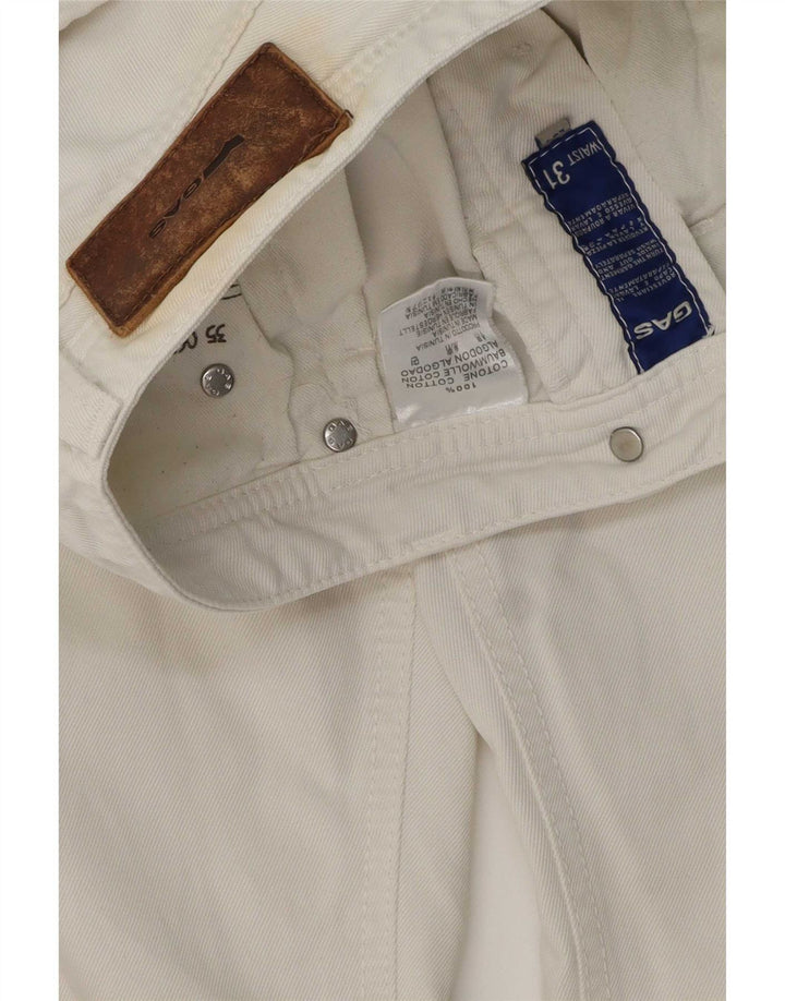 Damskie jeansy typu slim Gas W31 L34 Biała bawełna