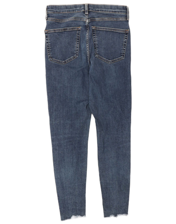 Damskie jeansy Crop Skinny Topshop W28 L25 Niebieskie, bawełniane