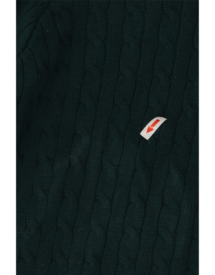 Męski sweter Superdry z dekoltem w kształcie litery V, XL, zielony, akrylowy