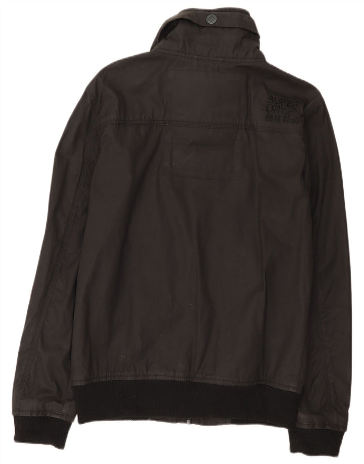 Męska kurtka bomber Superdry UK 38, średnia czarna, bawełniana
