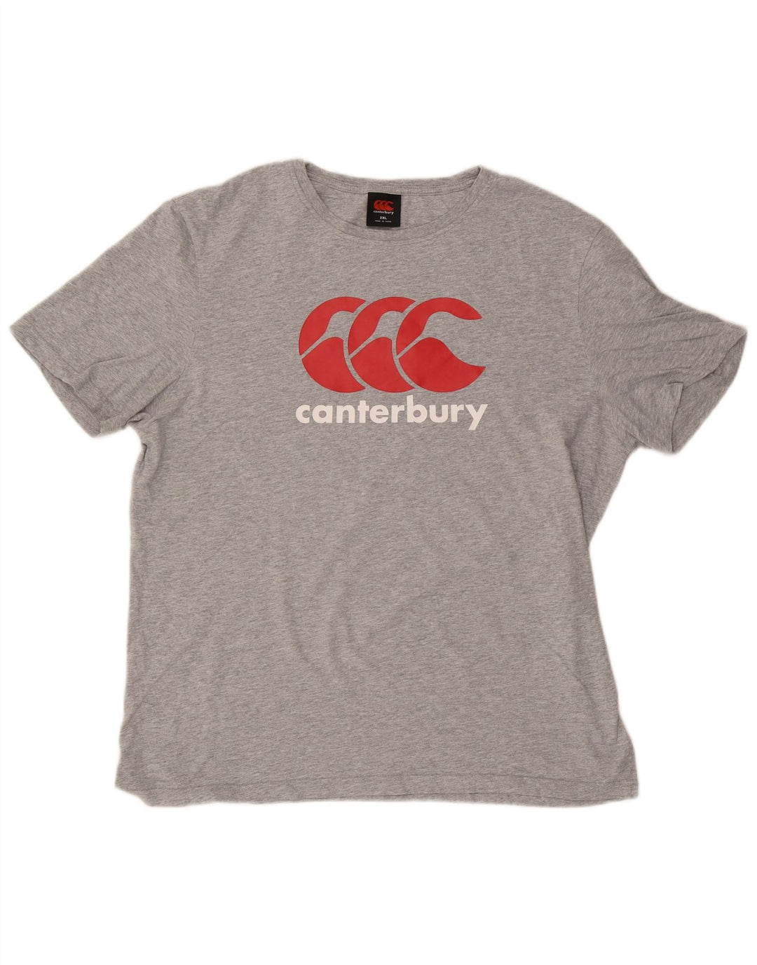 Męski T-shirt z grafiką CANTERBURY, 2XL, szara bawełna w plamki