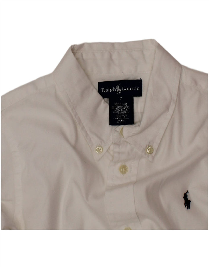 Koszula chłopięca Ralph Lauren 6-7 lat, biała, bawełniana