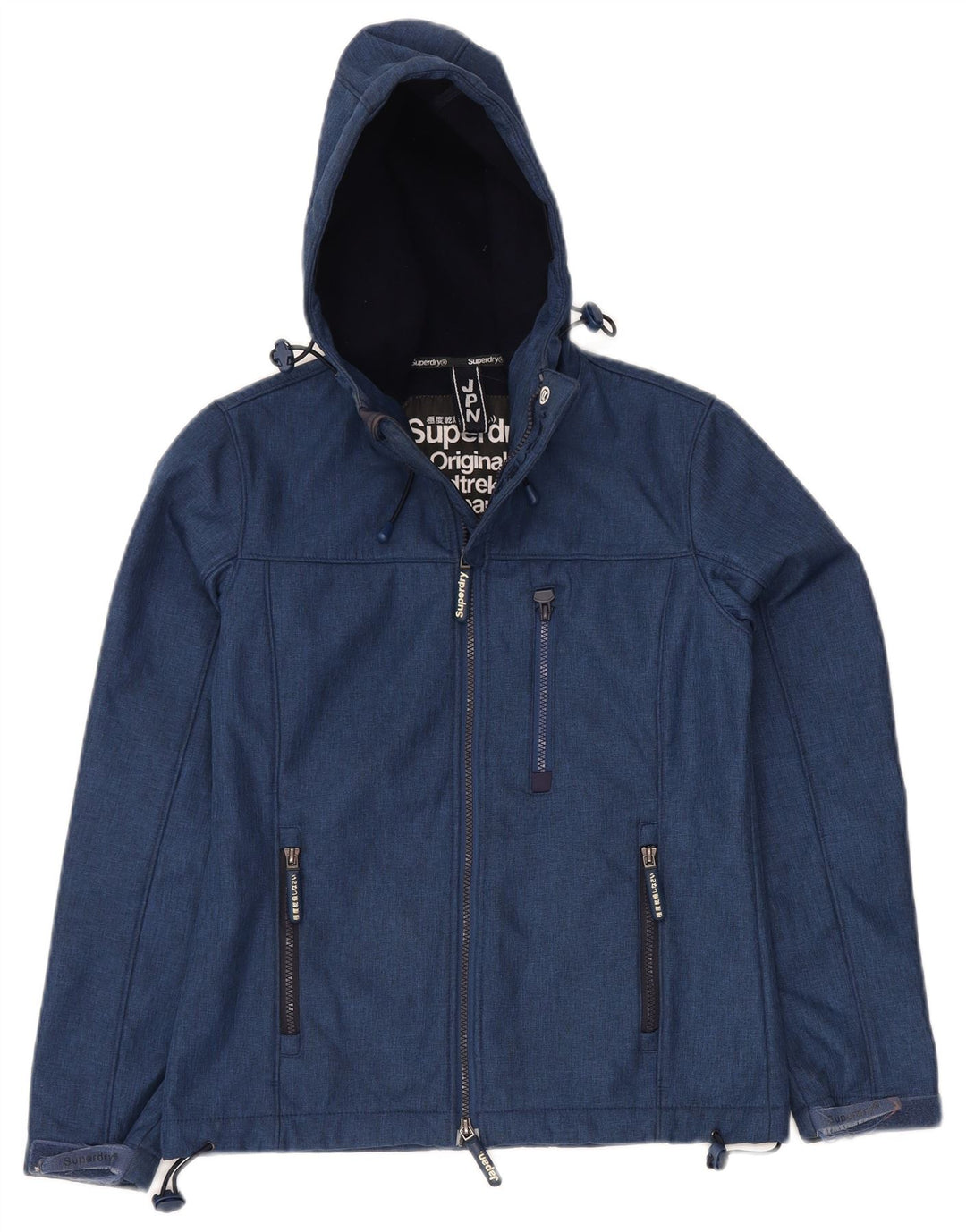 SUPERDRY Męska wiatrówka z kapturem i kapturem UK 36 Small Blue