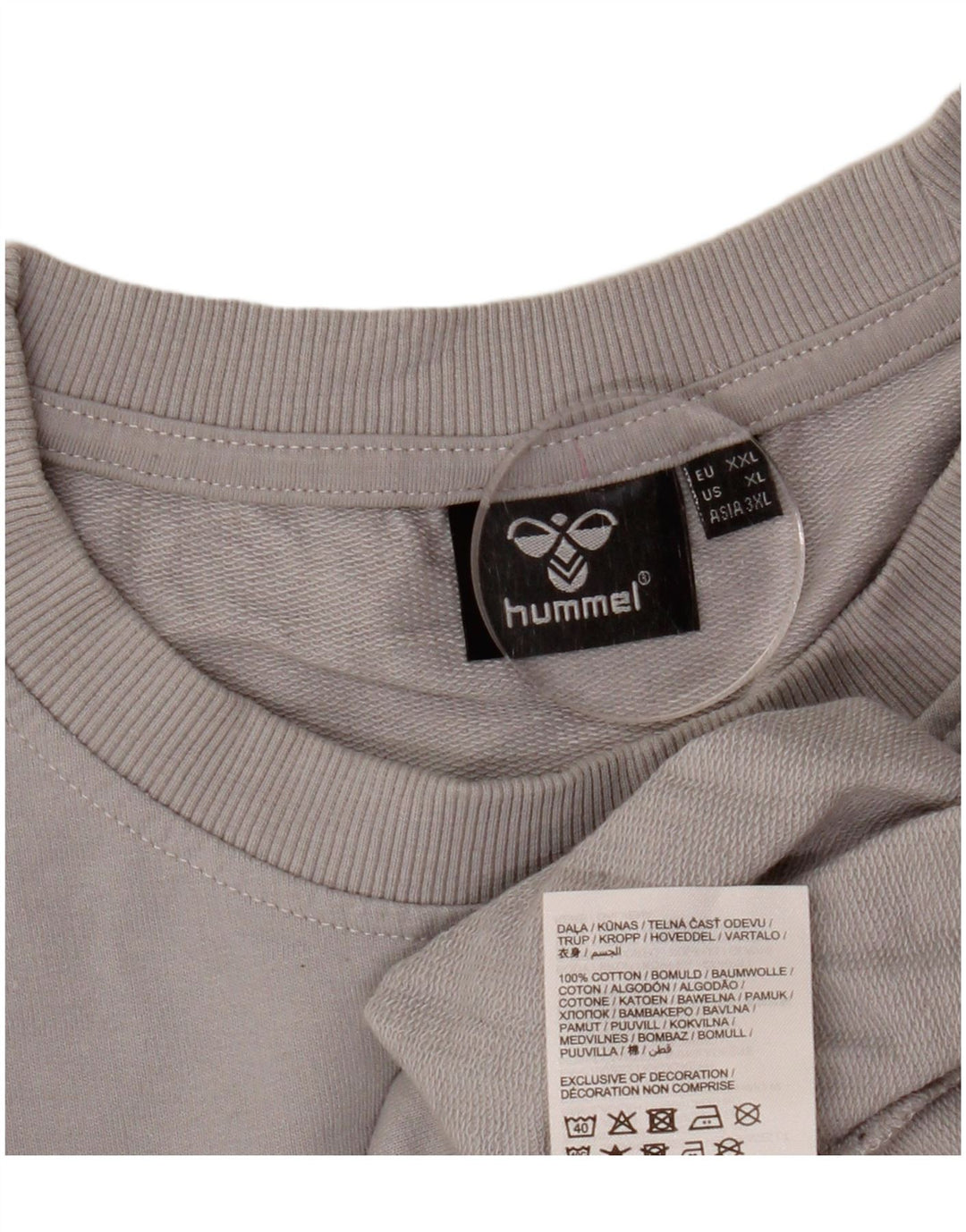 HUMMEL Męski sweterek bluzowy 2XL Szary, bawełniany