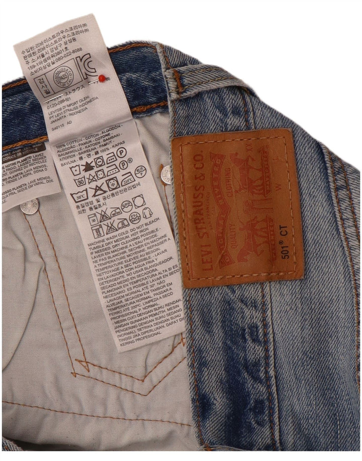 Damskie jeansy Levi's 501 CT w trudnej sytuacji W26 L29 Niebieskie