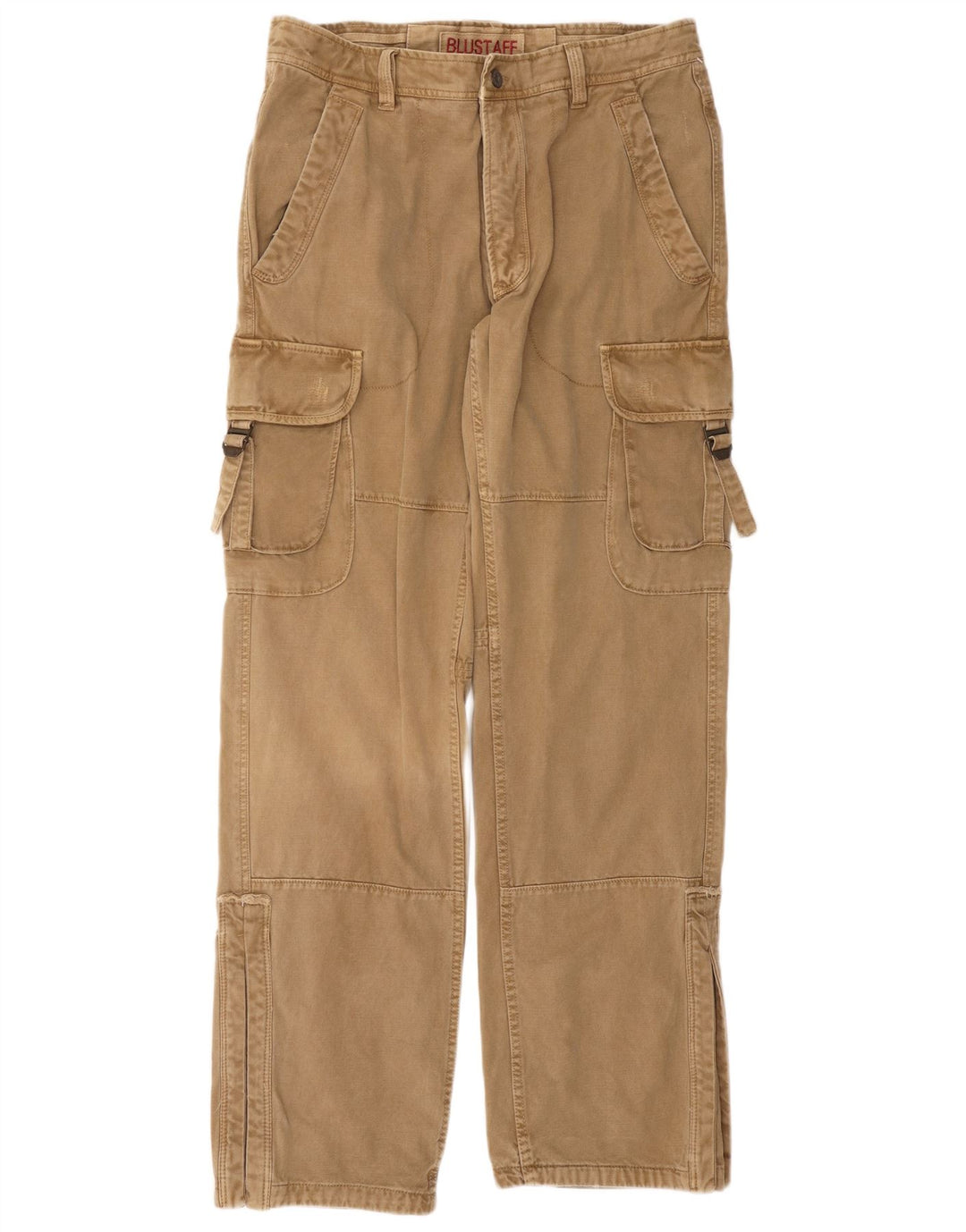 Męskie proste spodnie cargo Blustaff IT 52 XL W38 L34 Beżowa bawełna