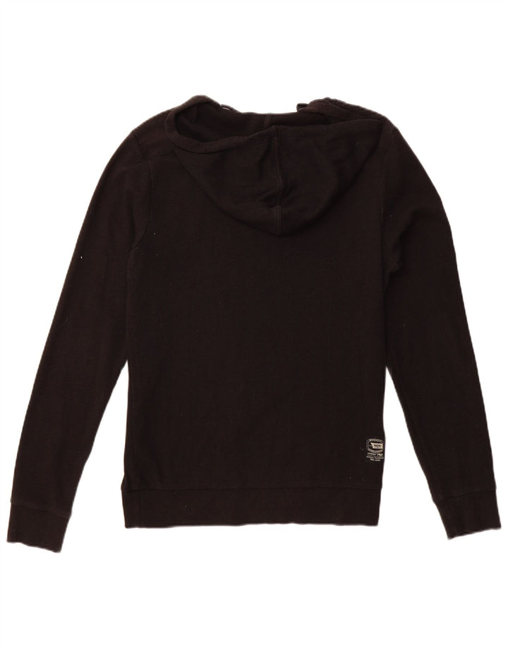 Męski top z kapturem i grafiką Mossimo z długim rękawem, średni czarny