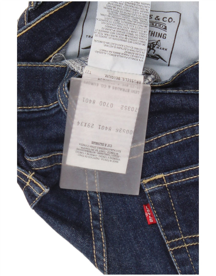 Damskie proste dżinsy Levi's W29 L28 Granatowa bawełna