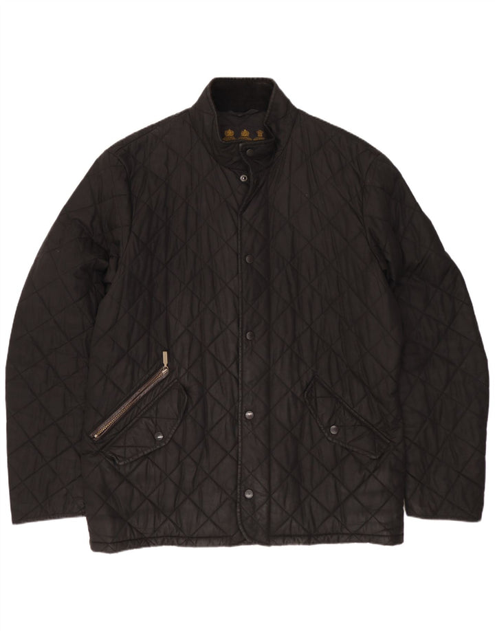 Męska pikowana kurtka Barbour UK 40 duża czarna