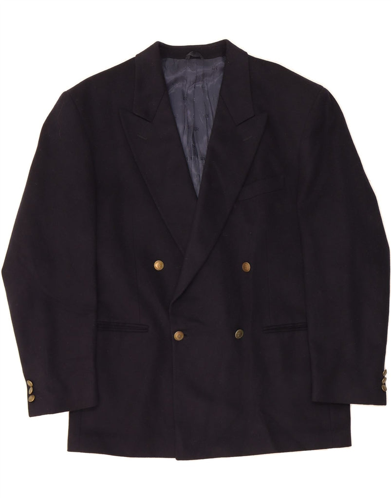 RENATO BALESTRA Mens Double Breasted Blazer Jacket UK 40 Large Navy Blue Vintage Renato Balestra and Second-Hand Renato Balestra from Messina Hembry 