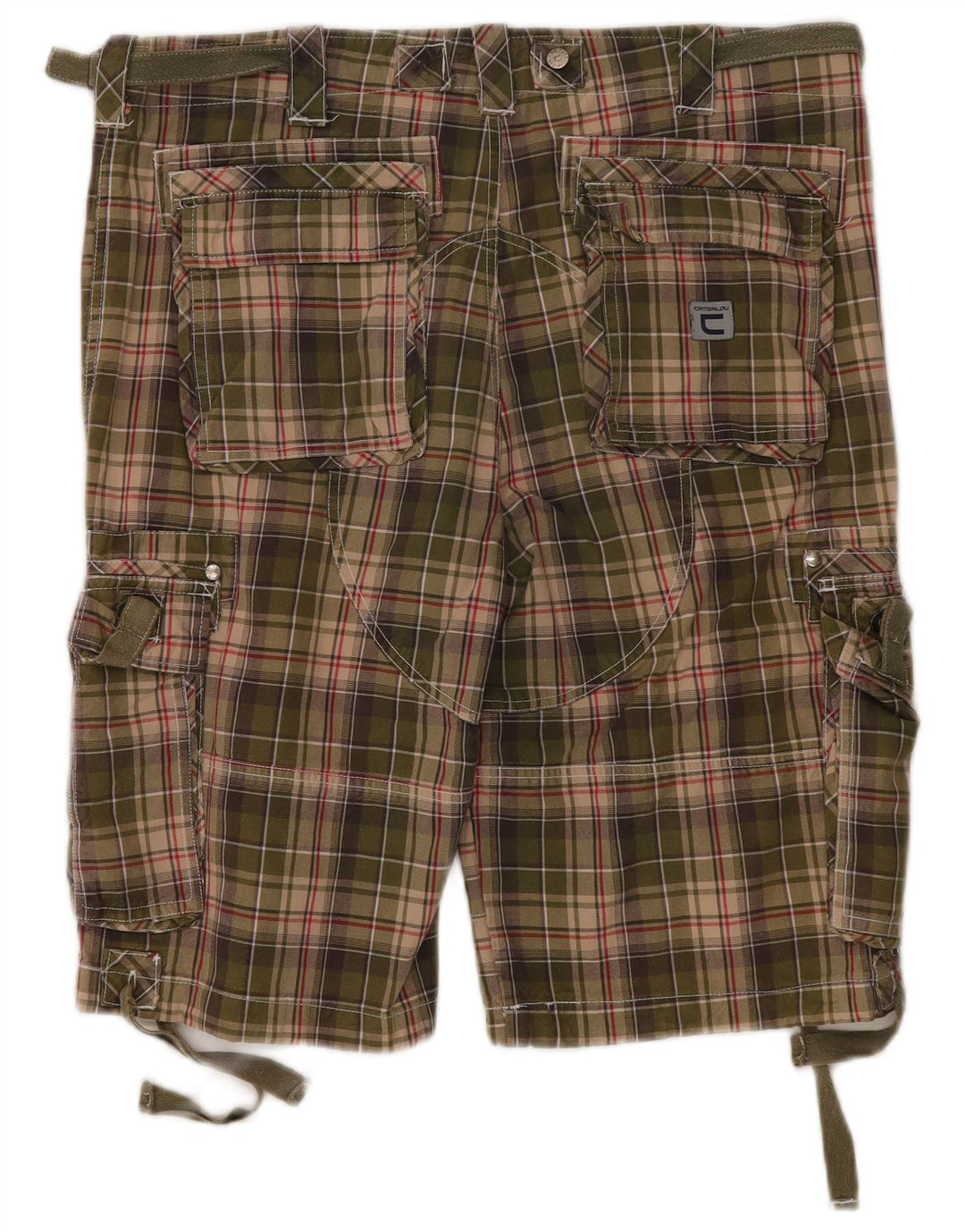Męskie spodenki cargo Catbalou IT 50 Large W38 Khaki Check Cotton