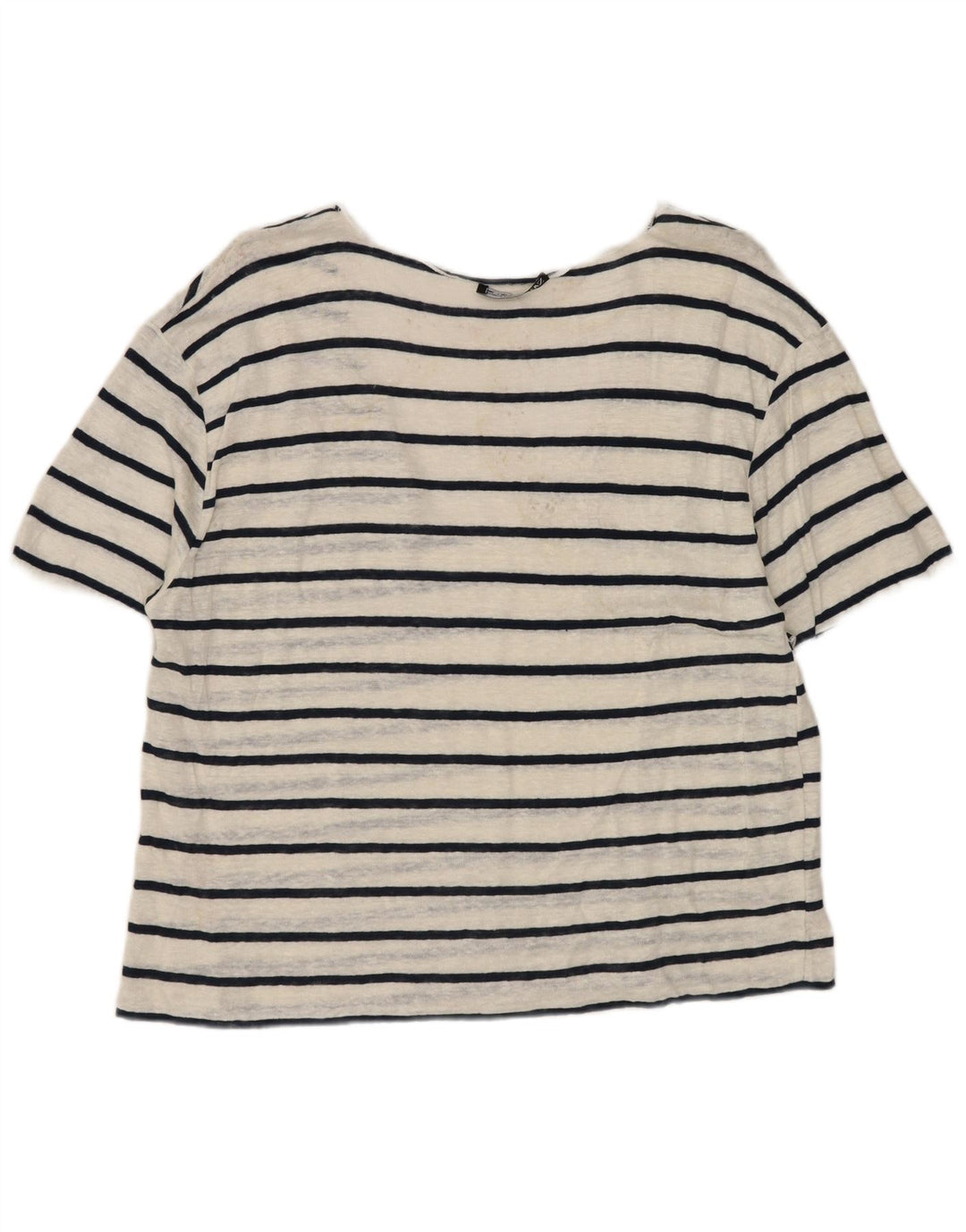 T-shirt damski Zara Top UK 14 w duże białe paski