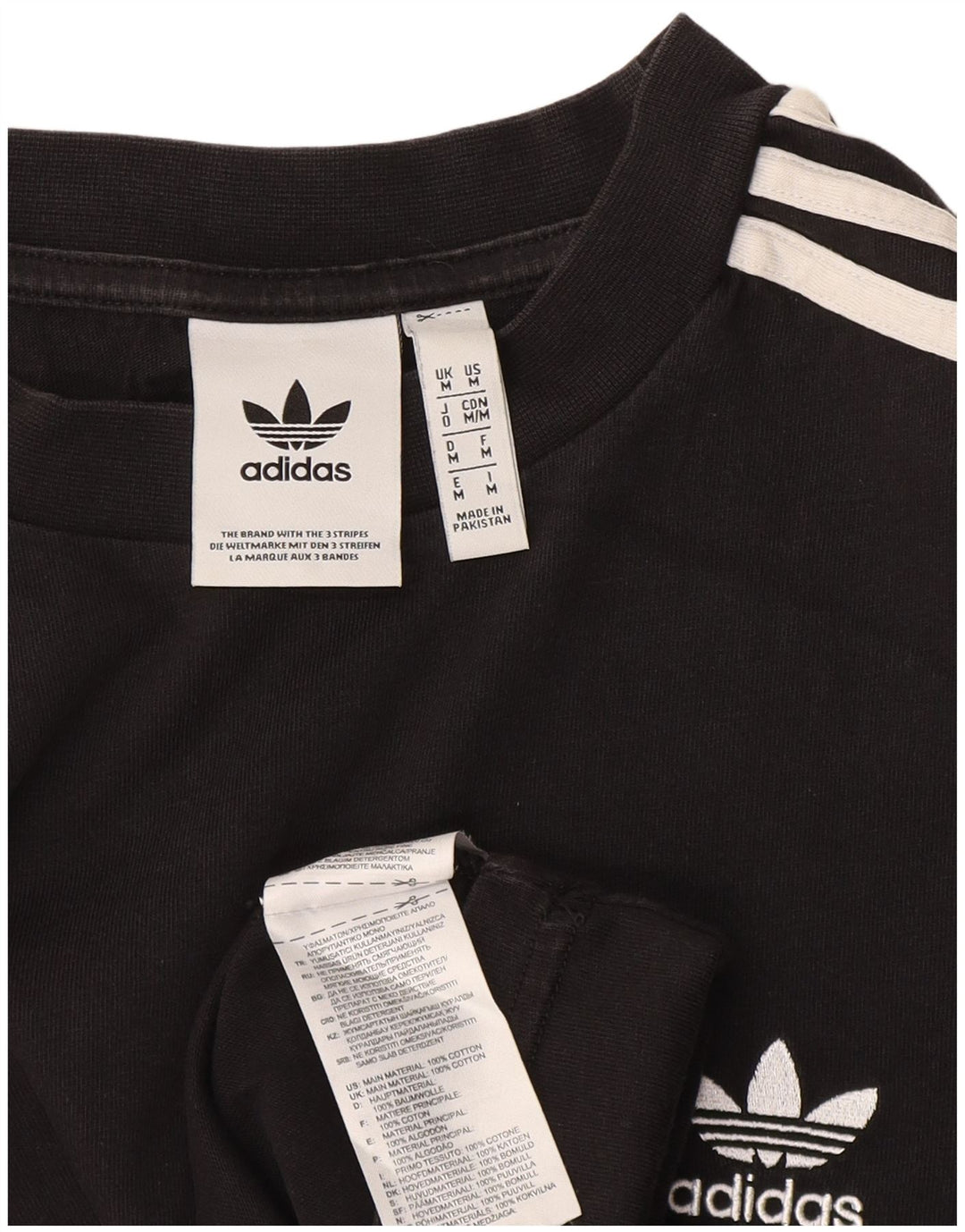 Adidas Męski T-shirt Top Średni Czarny Bawełniany