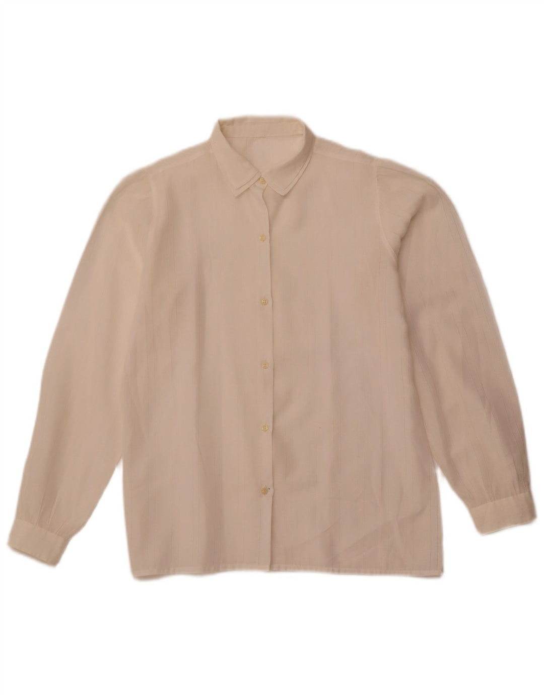 Damska bluzka koszulowa VINTAGE IT 42 w średnie złamane białe paski