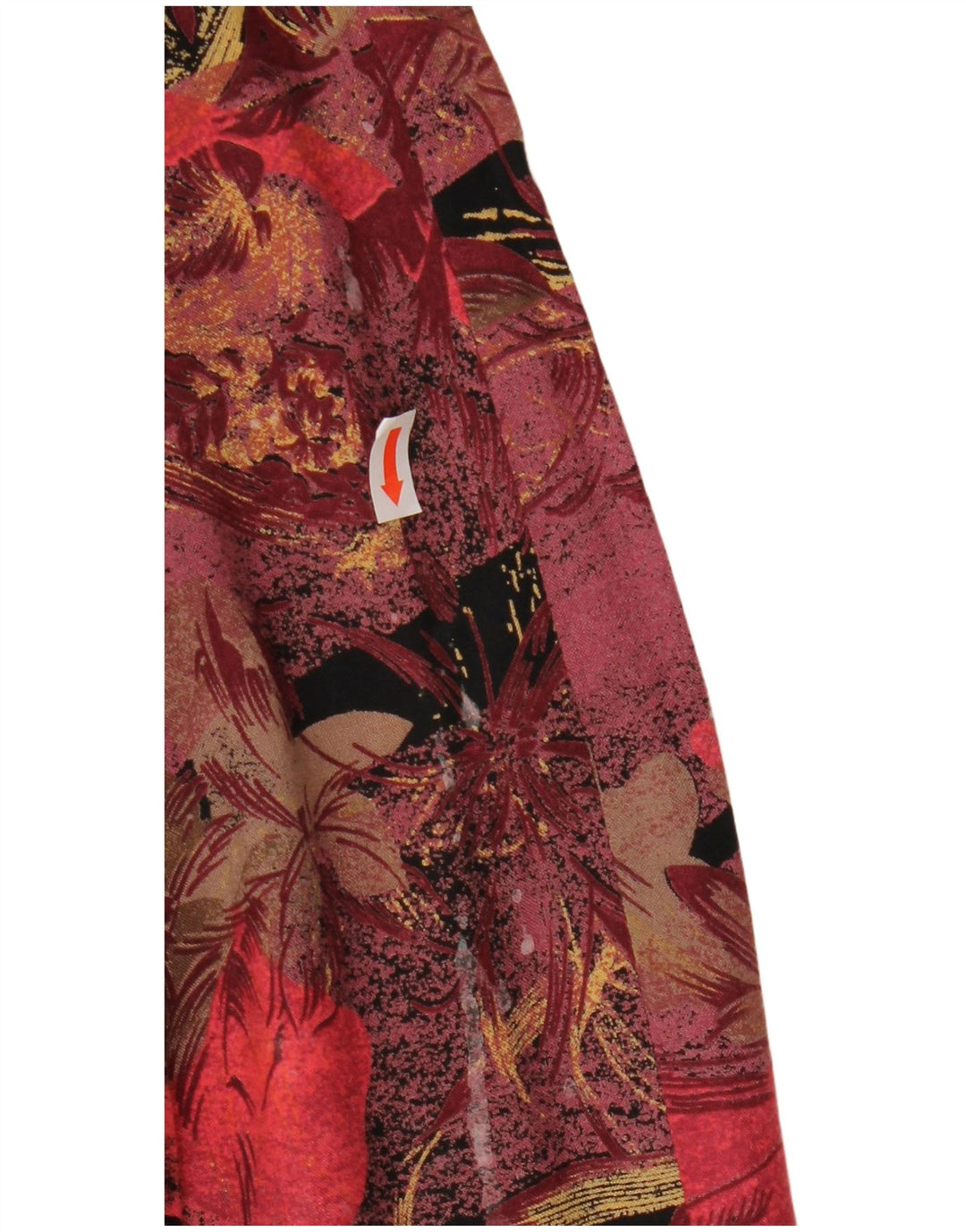 Vintage damski 2-częściowy zestaw spódnic UK 12 Medium W27 Burgundowy kwiatowy retro