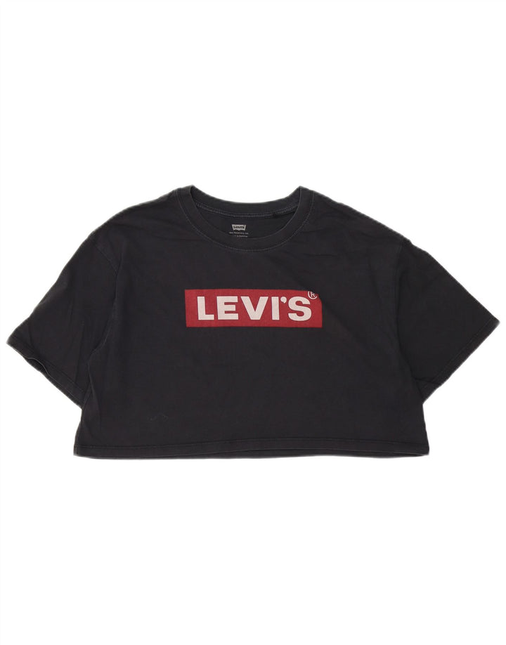 Damska koszulka oversize z grafiką LEVI'S Top UK 2 2XS czarna