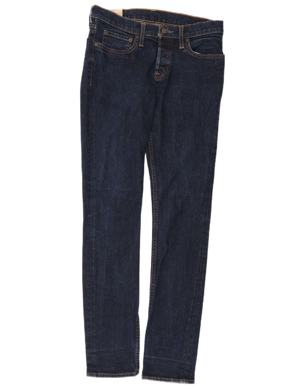 Damskie jeansy Skinny HOLLISTER W32 L34 Granatowe, bawełniane