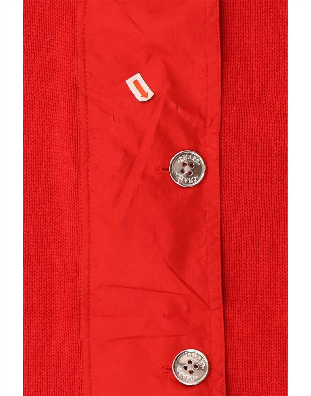 Damski sweter rozpinany bez rękawów CHAPS UK 16, duży, czerwony, bawełniany