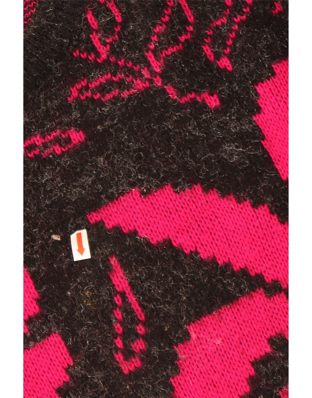 Damski sweter z dekoltem w łódkę w stylu VINTAGE UK 20 2XL Czarny kwiatowy akryl