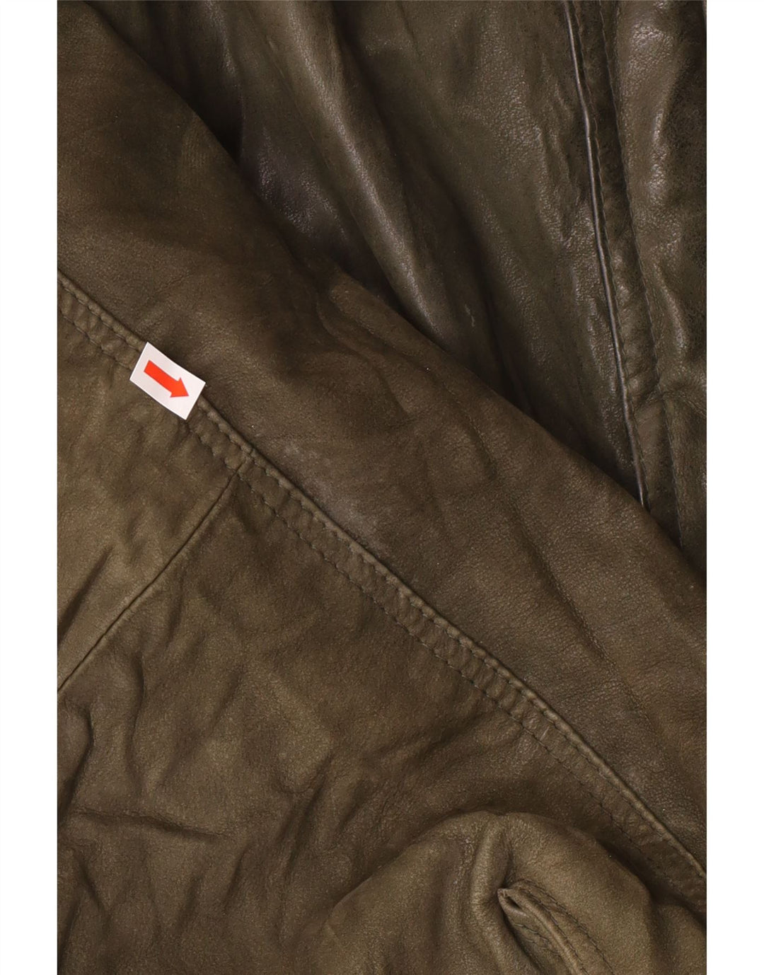 Męska kurtka skórzana w stylu vintage IT 52 XL, skóra khaki