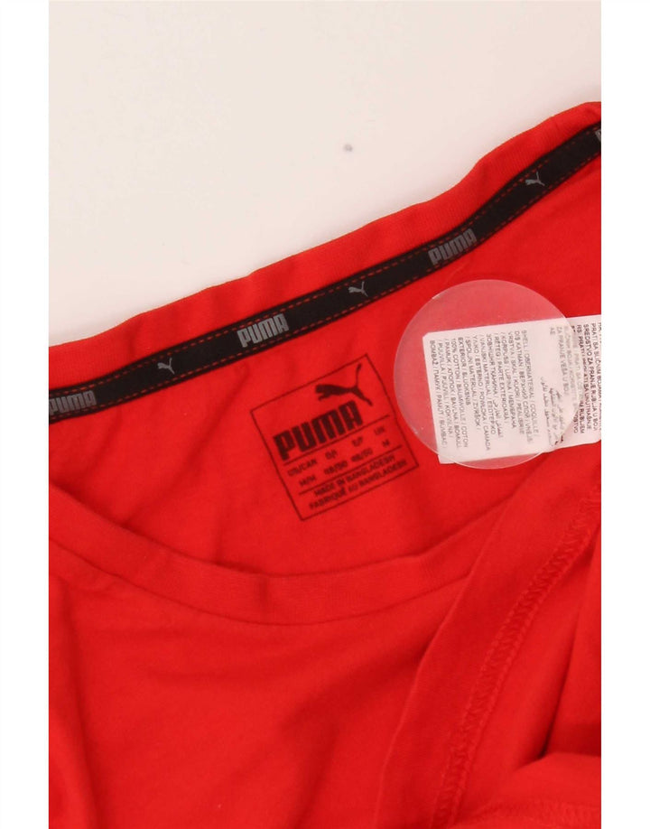 Męska koszulka z grafiką Puma, bawełniana, średnia czerwona