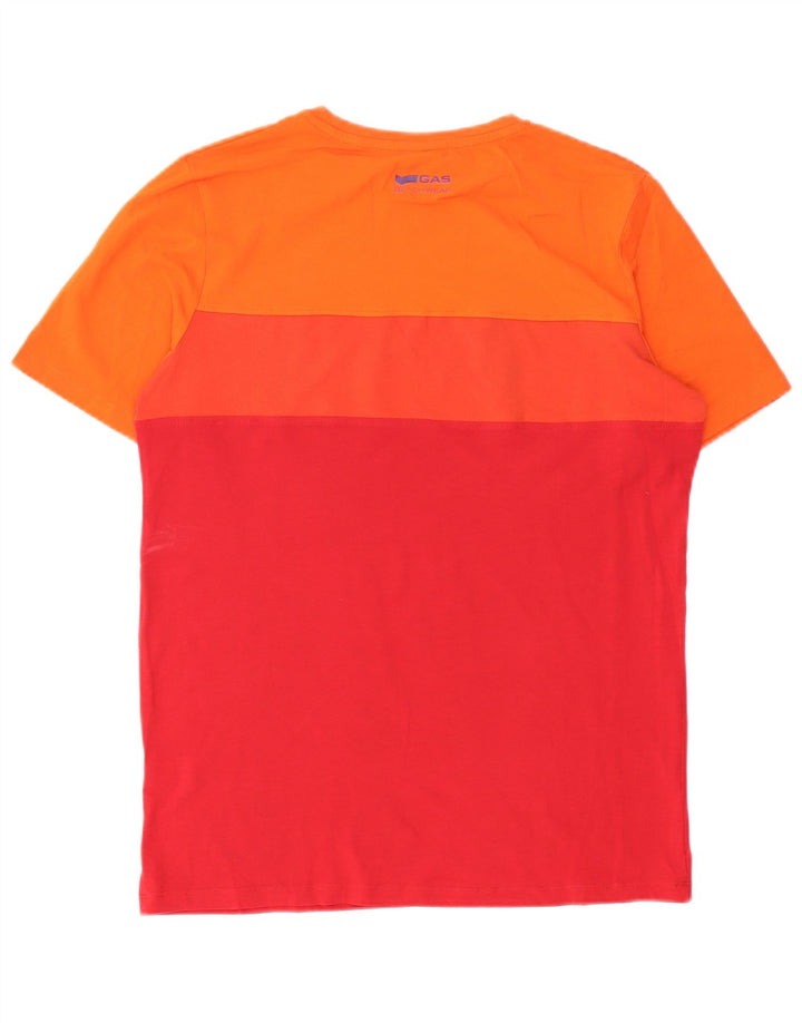 T-shirt męski Gas, bawełniany, duży, w kolorze czerwonym