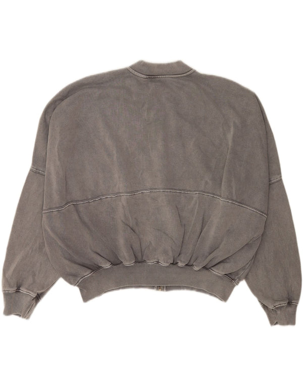 Damska bluza dresowa oversize Zara UK 10, mała, szara bawełna