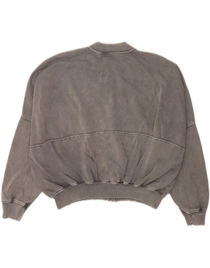 Damska bluza dresowa oversize Zara UK 10, mała, szara bawełna