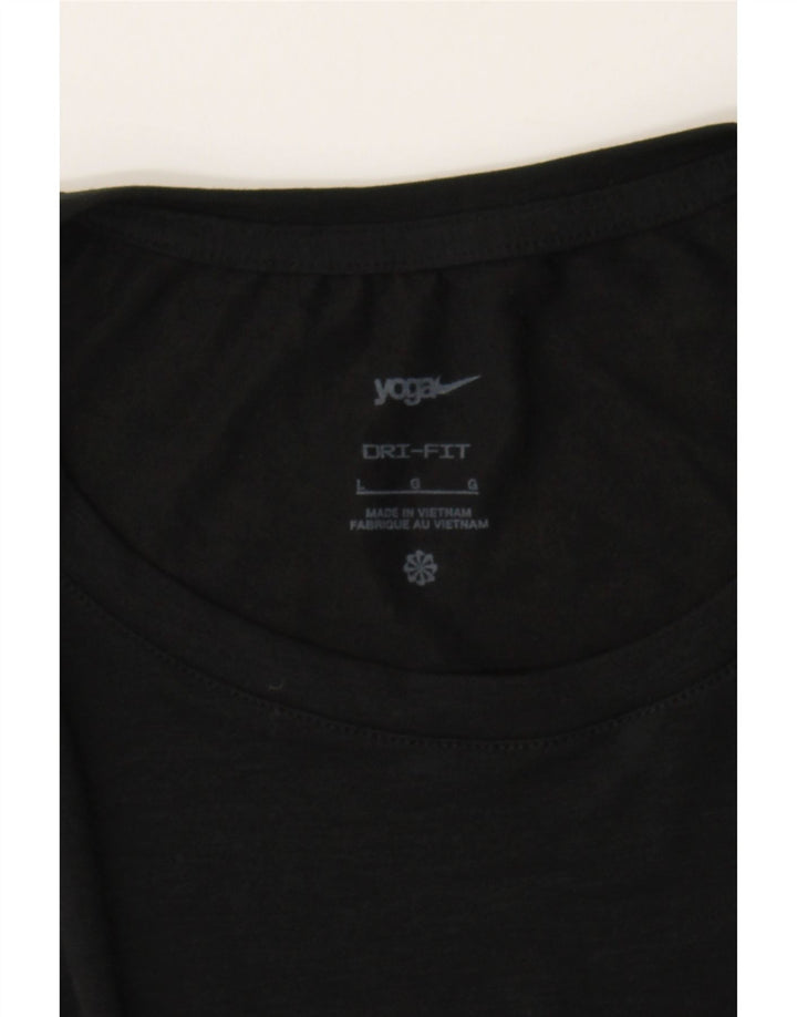 NIKE Womens Dri Fit Vest Top UK 16 Large Black Polyester Vintage Nike and Second-Hand Nike from Messina Hembry 