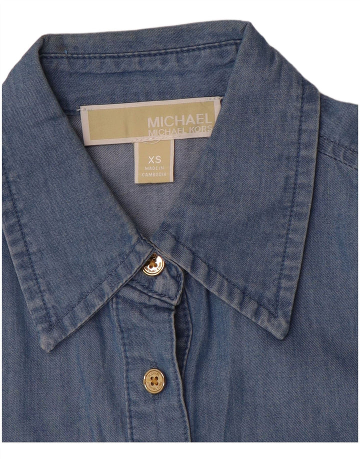 Damska koszula jeansowa oversize MICHAEL KORS UK 6 XS niebieska