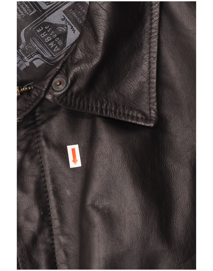 Vintage męska skórzana kurtka wojskowa bomber UK 42 XL czarna