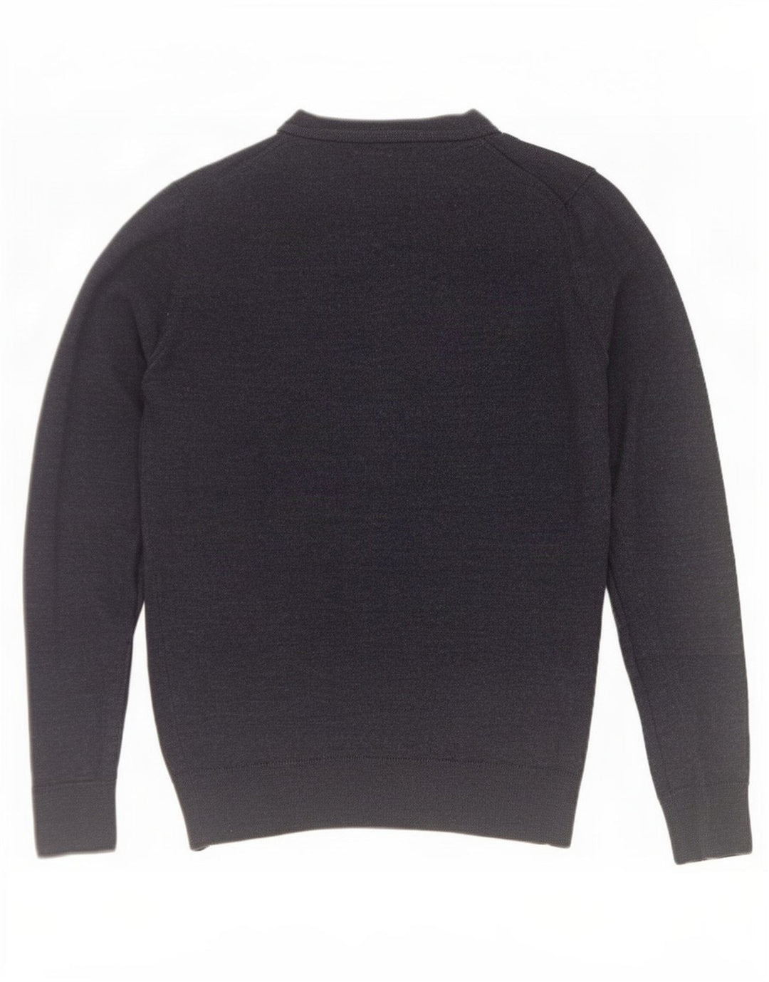 Męski sweter z okrągłym dekoltem Zara, mały, granatowy, wełniany