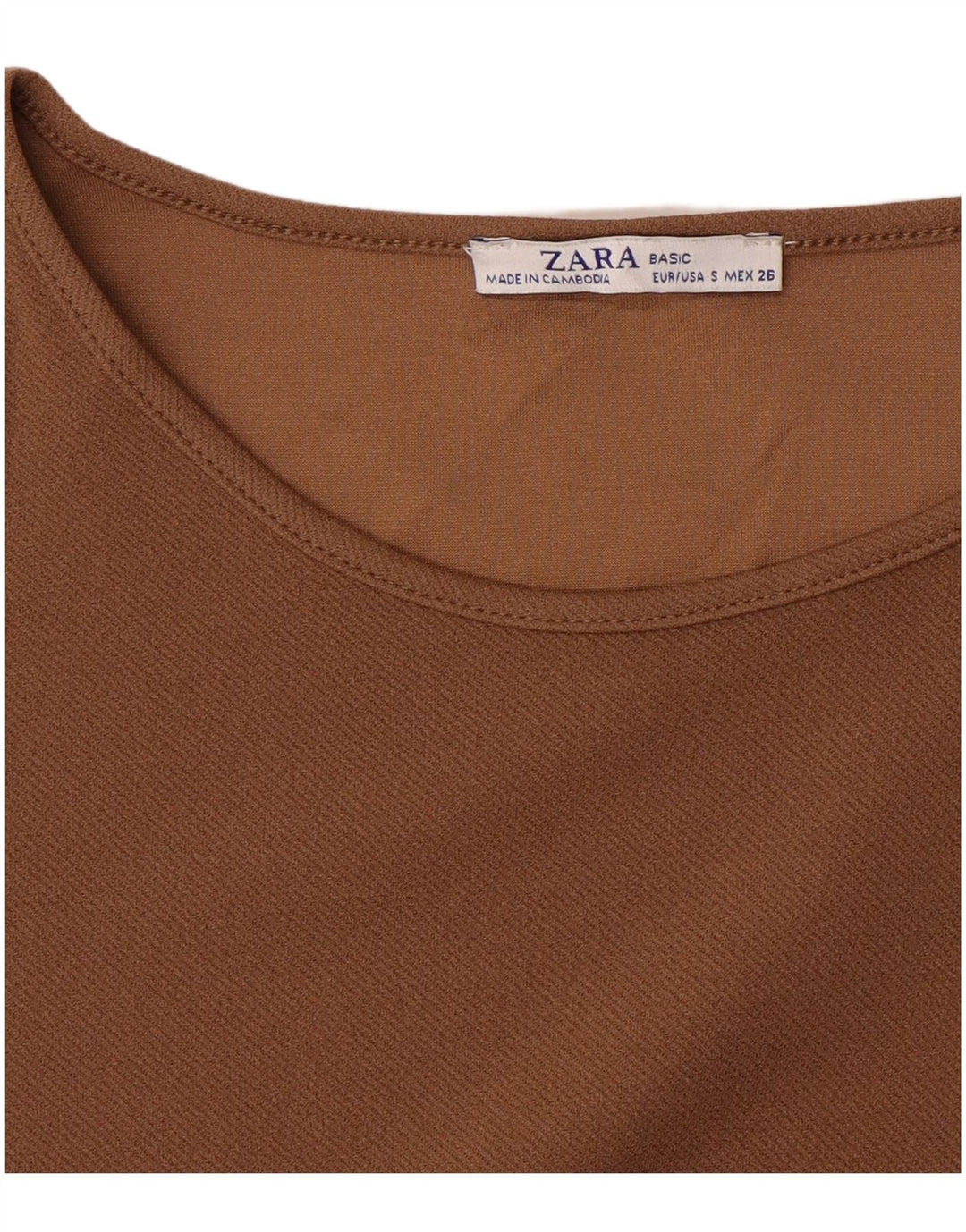 Sukienka damska Zara z rękawem 3/4, UK 10, mała brązowa
