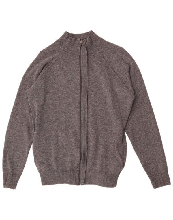 Męski sweter z zamkiem błyskawicznym Zara XL, szara wełna