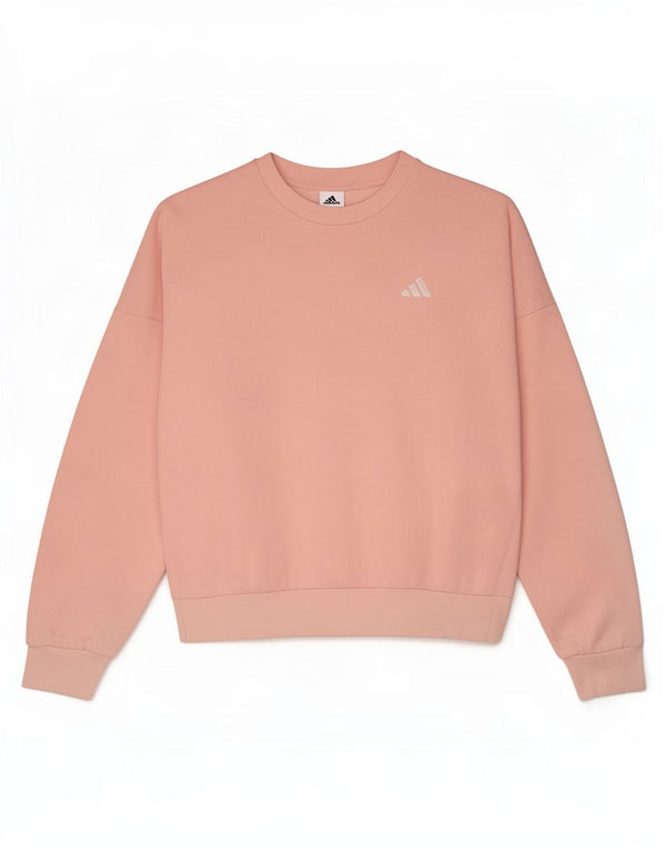 Damska bluza oversize Adidas Jumper UK 4/6 XS Różowa bawełna