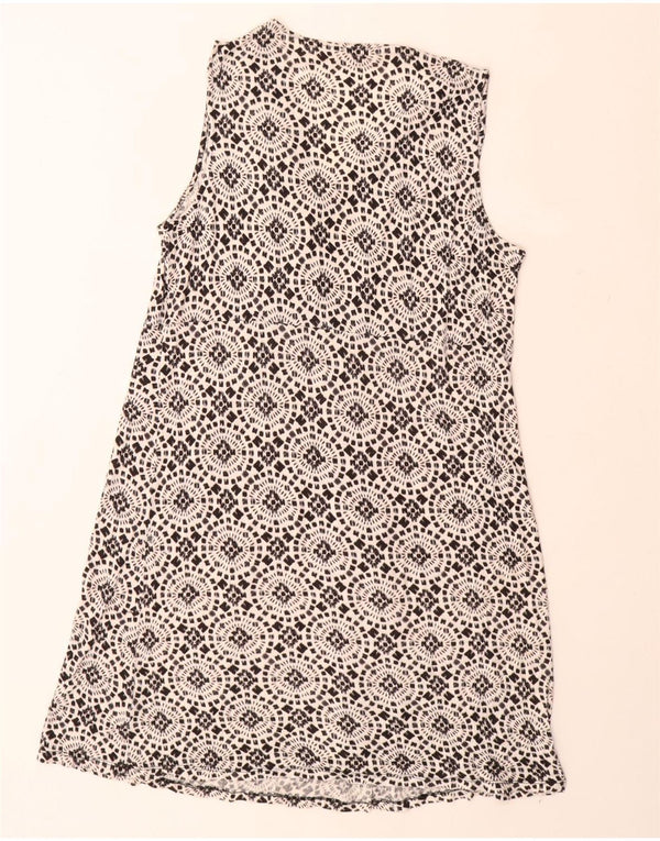 MICHAEL KORS Damska sukienka o linii A bez rękawów UK 18 XL Czarny kwiatowy sztuczny jedwab