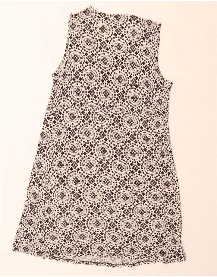 MICHAEL KORS Damska sukienka o linii A bez rękawów UK 18 XL Czarny kwiatowy sztuczny jedwab