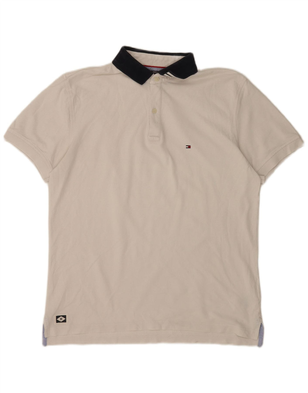 Męska koszulka polo Tommy Hilfiger XL, biała, bawełniana