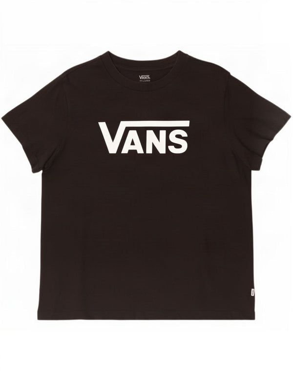 Damska koszulka graficzna Vans Top UK 20 2XL Czarna bawełniana